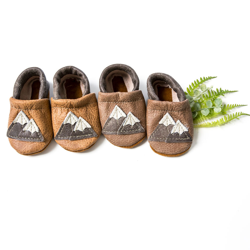 Sahara & Chai Mountains Leather Shoes with Designs