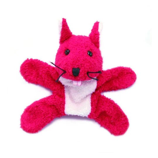 Magnetic plush toy for fridge shaped like a squirrel on a white background