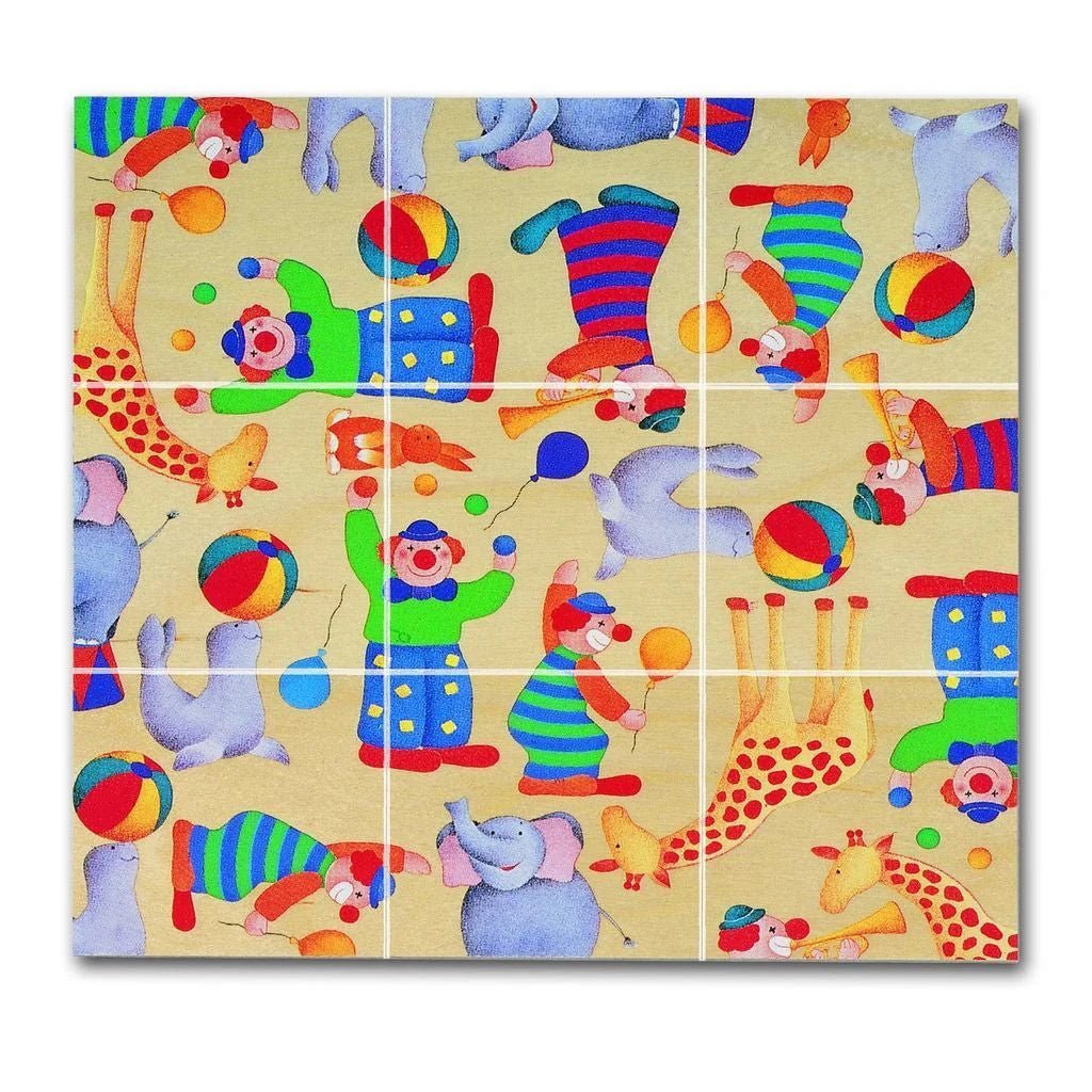 Chelona Pocket Puzzle - Circus (9 pcs) - wood Puzzles for open-ended play - Title: Default Title