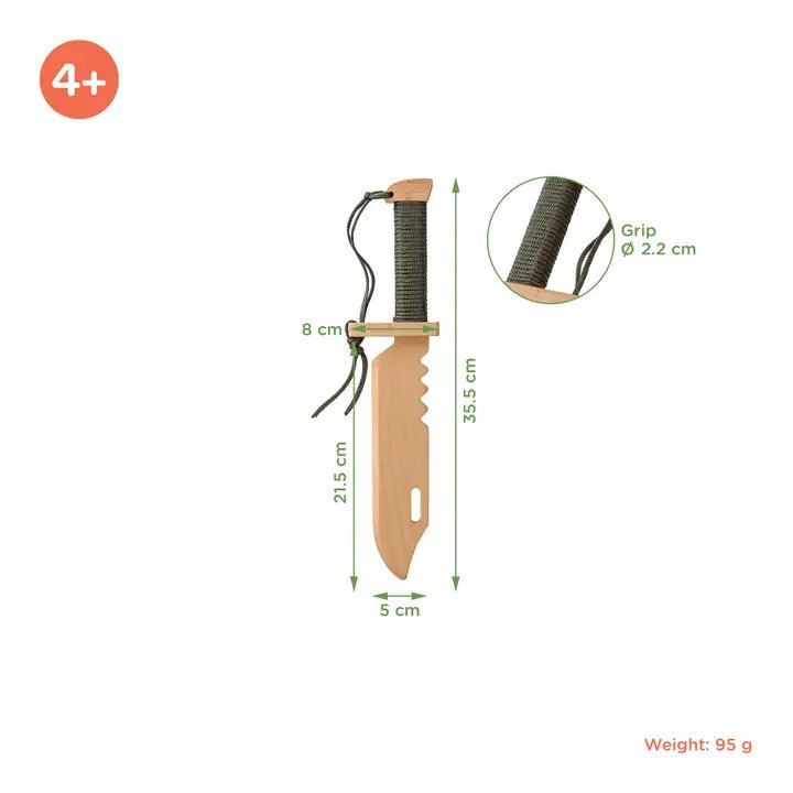 Children's Wooden Toy Survival Knife