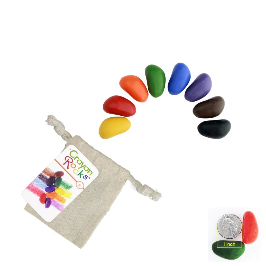 Crayon Rocks 8 Colors in Muslin Bag - natural Crayons for open-ended play - Title: Default Title