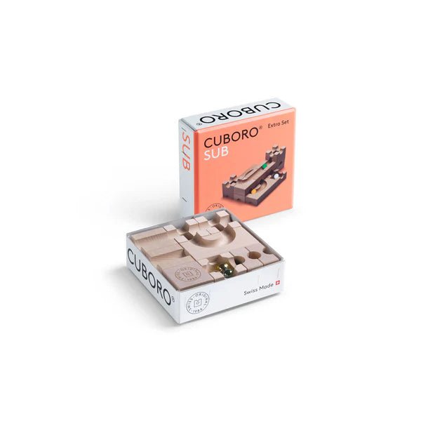 Cuboro Extension Set - SUB Marble Run - wood Blocks for open-ended play - Title: Default Title