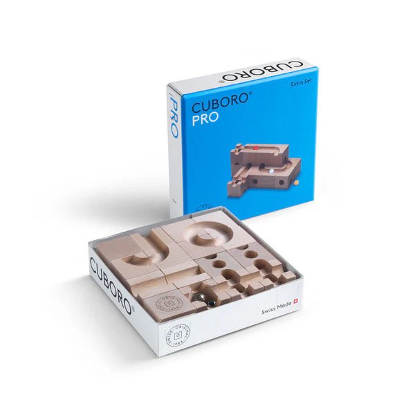Cuboro Marble Run - Pro Extension Set Marble Run - wood Blocks for open-ended play - Title: Default Title
