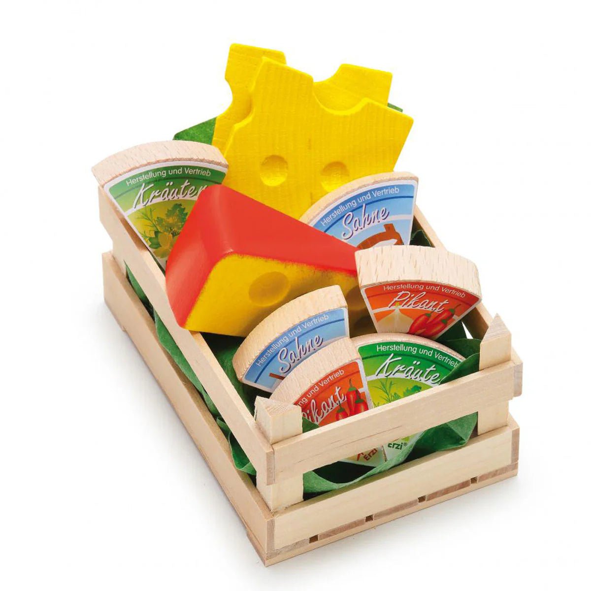 Erzi Assorted Wooden Cheeses for Pretend Play (small) - wood for open-ended play - Title: Default Title