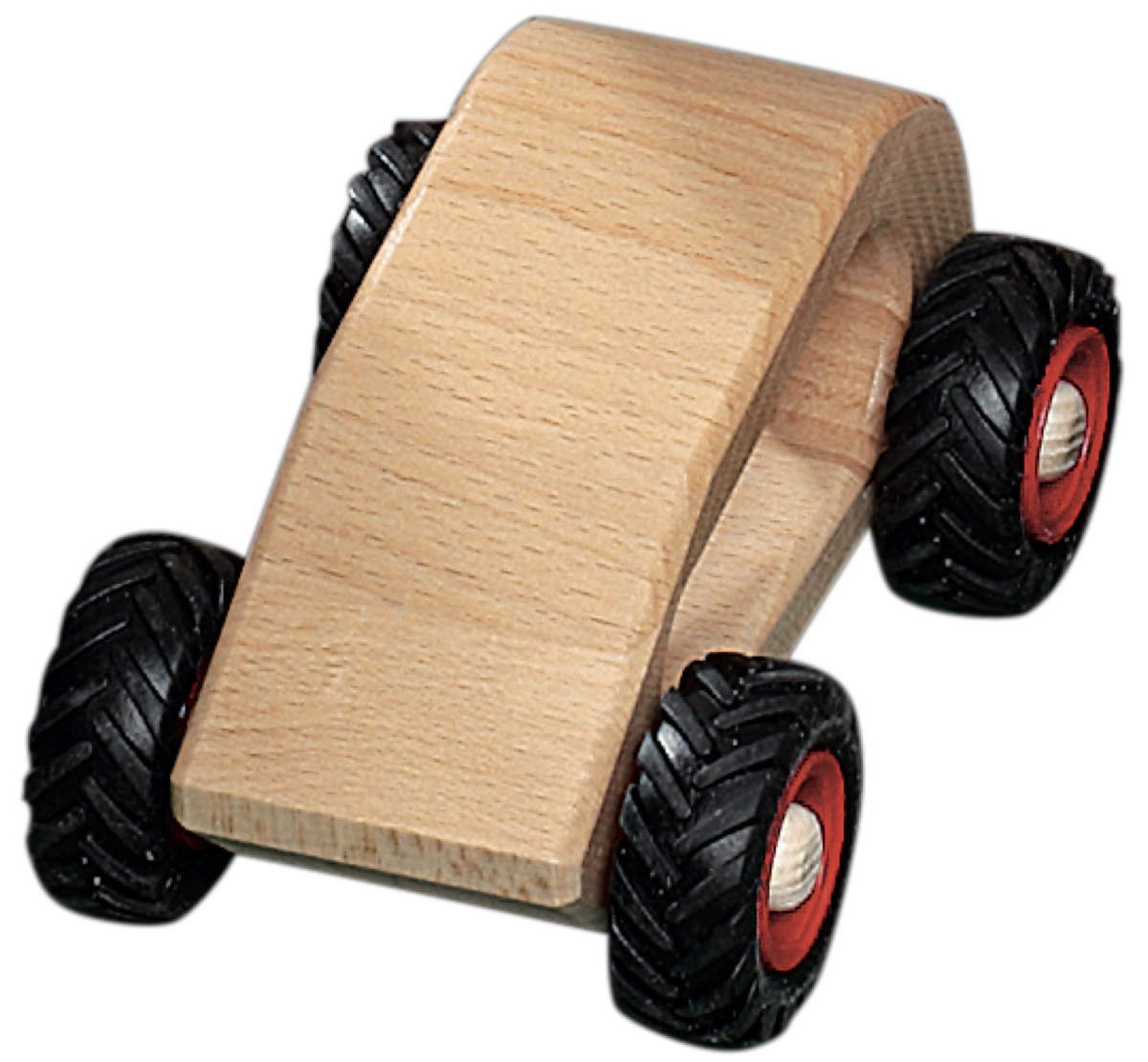 wooden toy wheels with rubber tread Fagus Wooden Van
