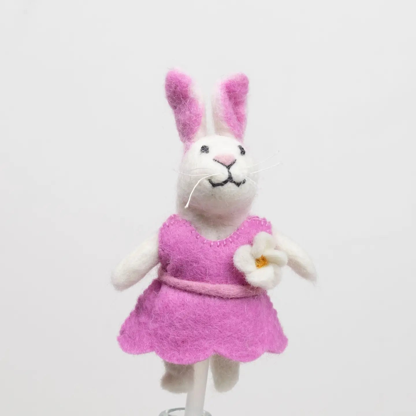 Fair Trade Handmade Felt Bunny Finger Puppets (5-6