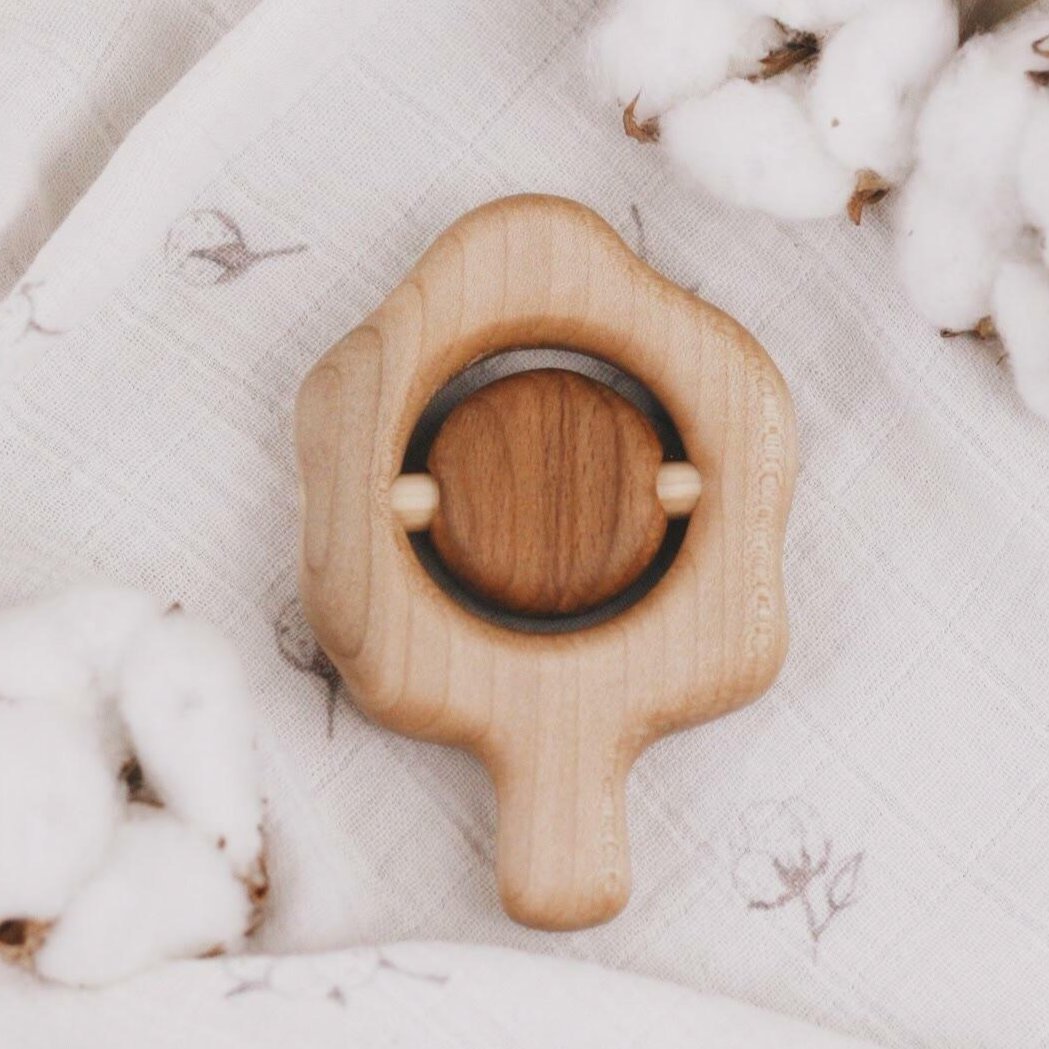 Handmade Wooden "Tree Rattle" by Tateplota - wood, natural Baby Toys for open-ended play - Title: Default Title