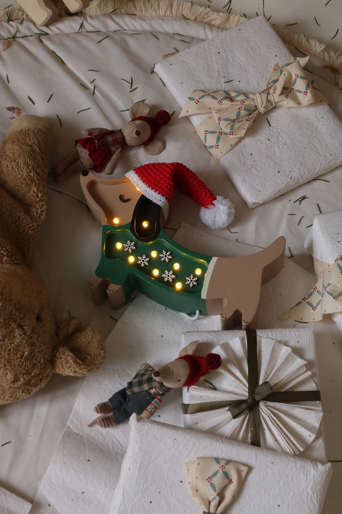 Little Lights Mini Holiday Puppy Lamp ~ Limited Edition