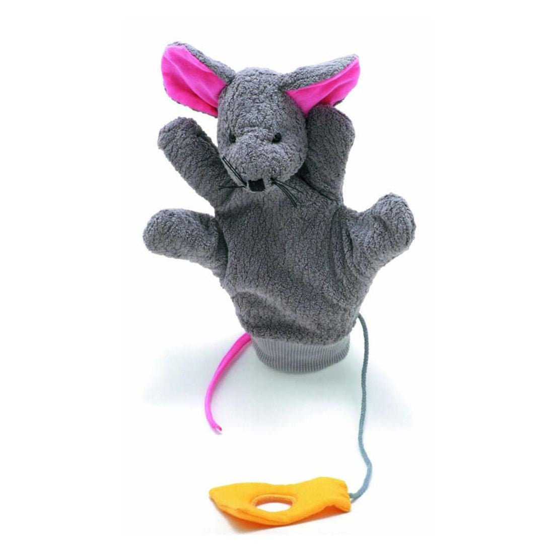 Frida Mouse Hand Puppet with cheese