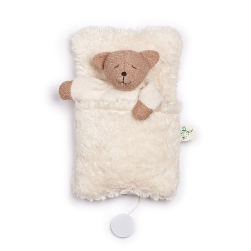 Nanchen Music Box Bed with Bear - cotton, wool, natural Dolls for open-ended play - Title: Default Title