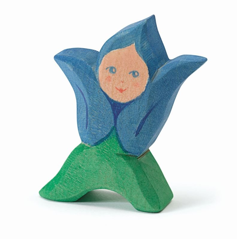 Ostheimer Flower Child: Gentian - wood, natural Wooden Figures for open-ended play - Title: Default Title