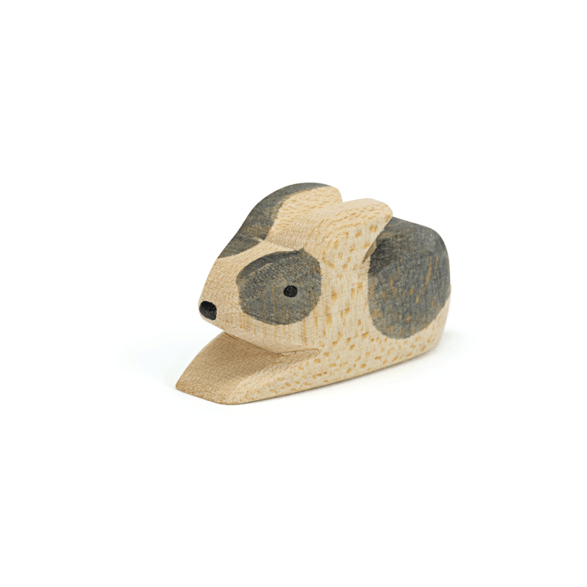 Ostheimer Rabbit Black and White Small - wood, natural Wooden Figures for open-ended play - Title: Default Title
