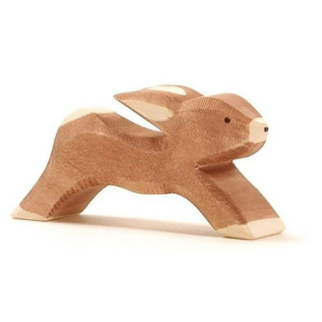 Ostheimer Rabbit Running - wood, natural Wooden Figures for open-ended play - Title: Default Title