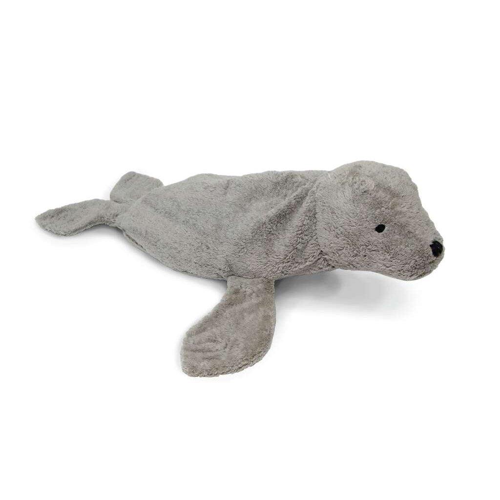 Senger Organic Cotton Cuddly Animal Seal, Large, Gray - cotton Stuffed Animals for open-ended play - Title: Default Title