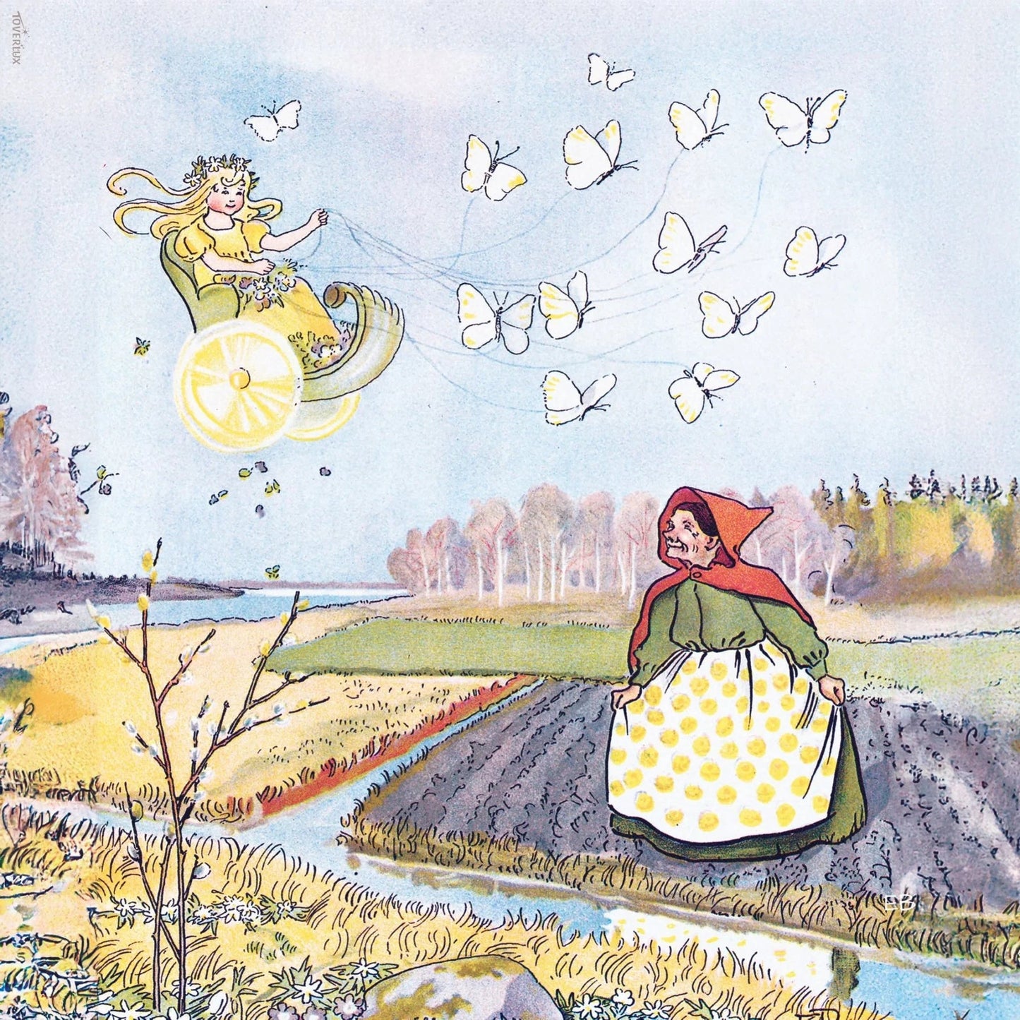 Mrs. Thaw in a field