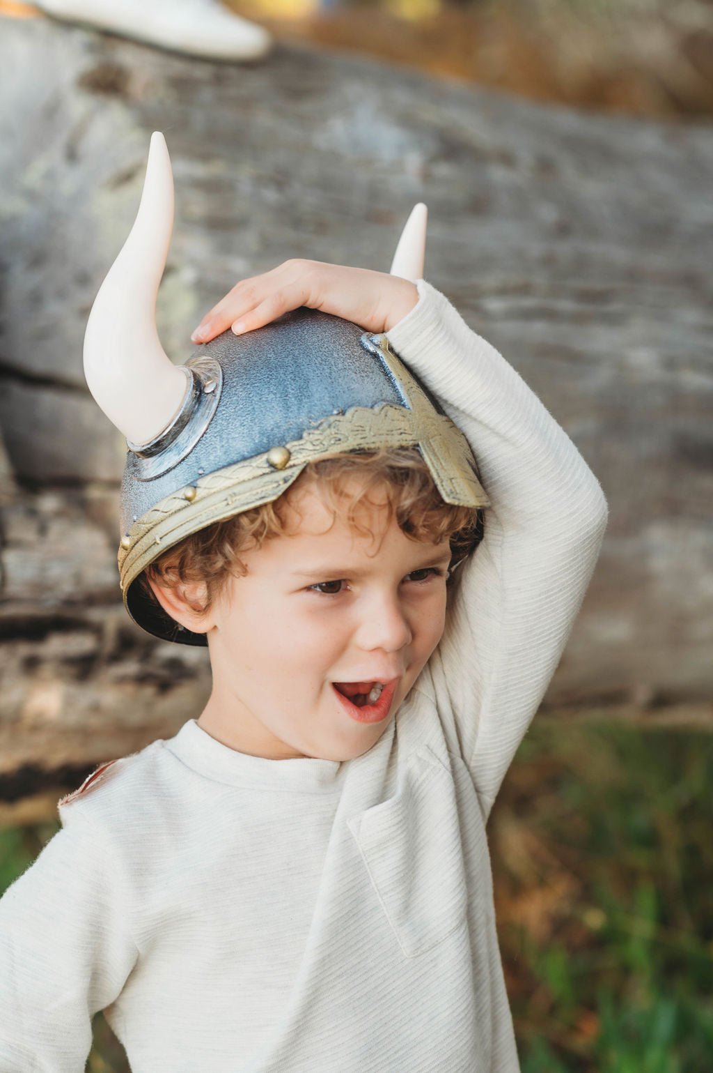 Viking Helmet with Horns Dress Up- Blue Otter Toys