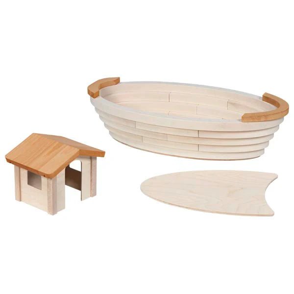 Wooden Noah's Ark by Holztiger | Wooden Figures- Blue Otter Toys