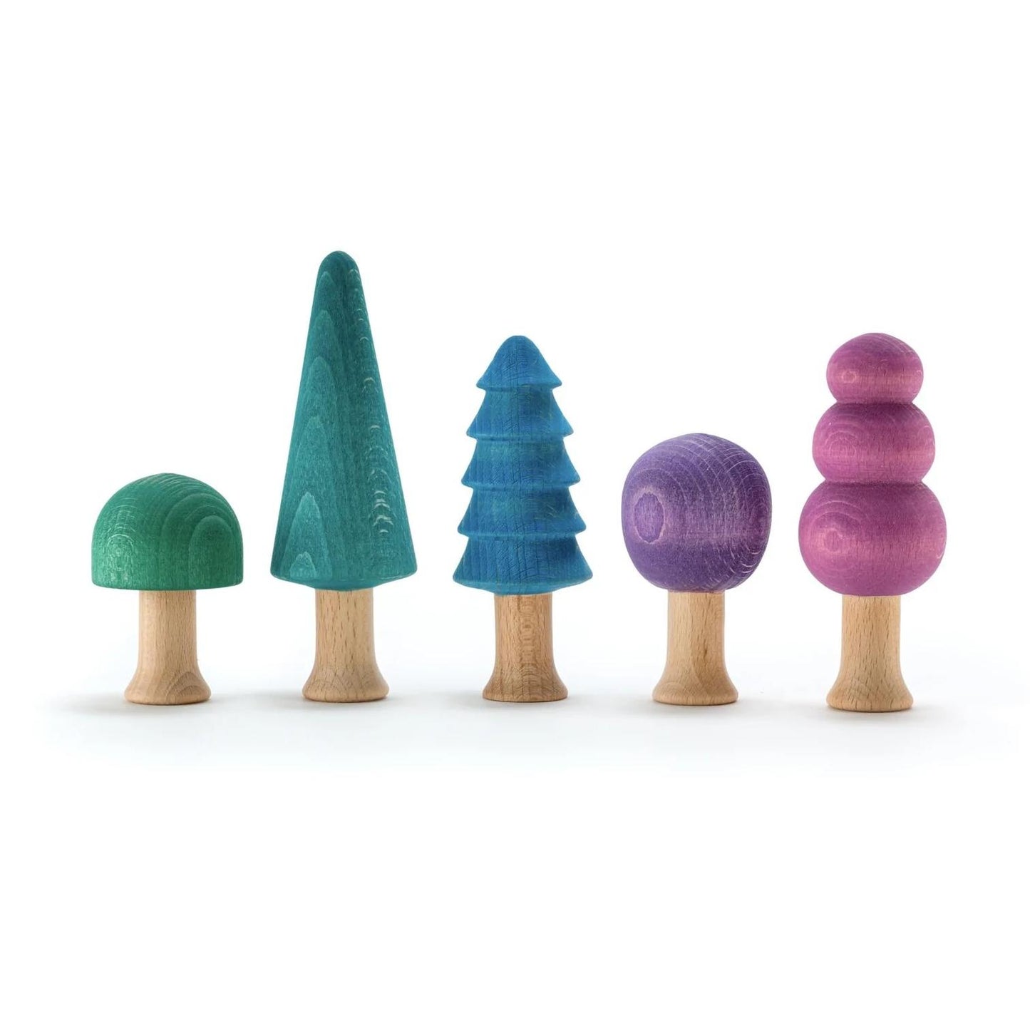 Ocamora - "Bosque Frio" Trees (Cold) 5 Pcs - wood Blocks for open-ended play - Title: Default Title