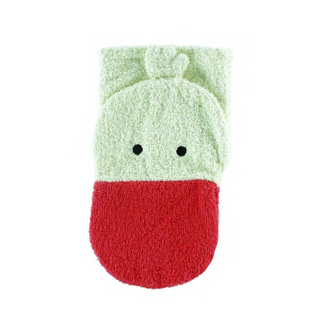 Organic Cotton Washcloth Mitt Goose by Furnis - cotton Bath Toys for open-ended play - Size: Child Size