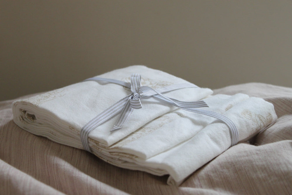 Elsa Beskow Elsa Beskow Organic Cotton Flannel Blanket Set - Beige (3pc) - blueottertoys-RS3187