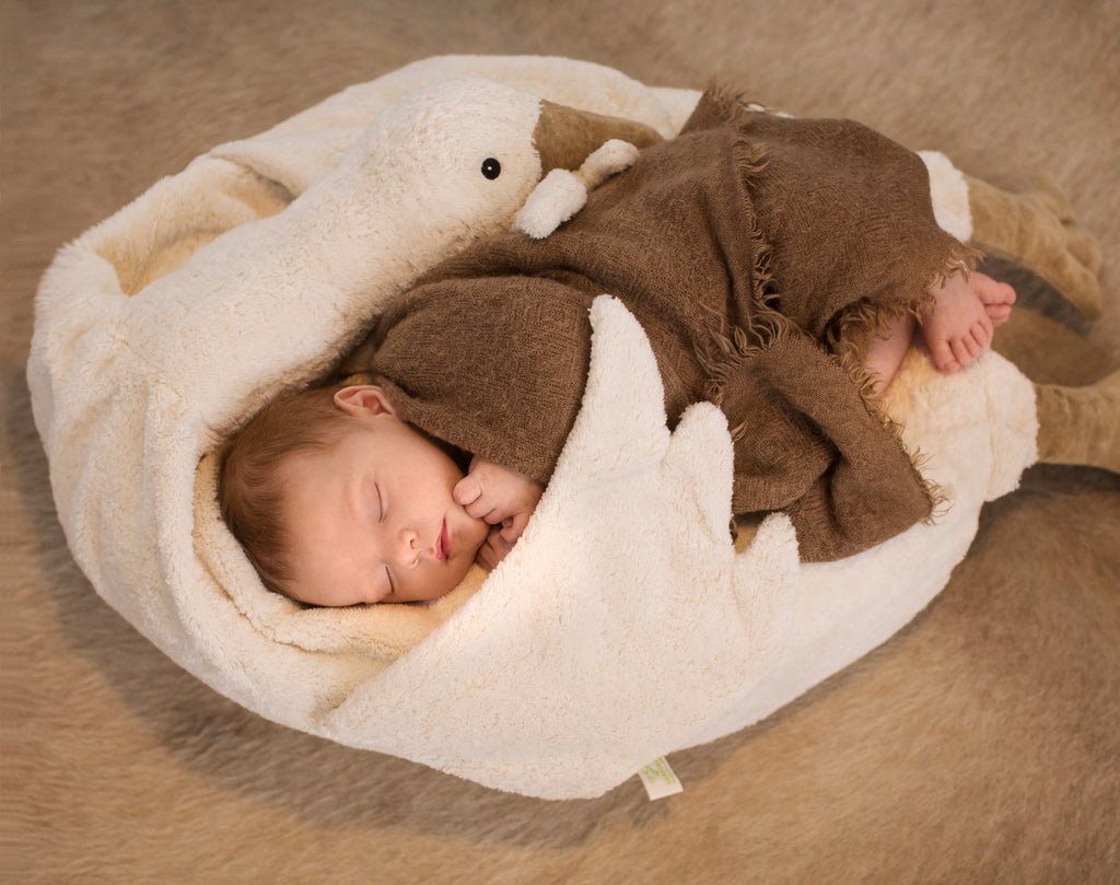 Senger Organic Cotton Animal Goose Bean Bag, Extra Large Stuffed