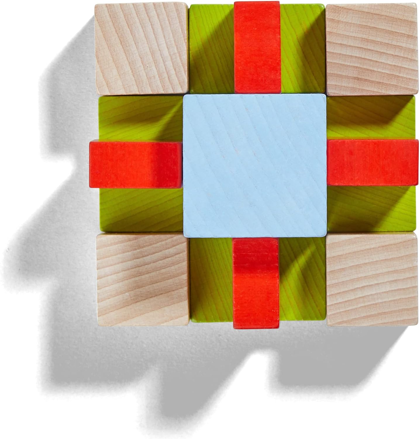 HABA 304411 Gioco In Legno 3D Aerius - 20 Mattoncini Colorati Per Costruire E Impilare, Dai 3 Anni, Giocattolo Educativo Made In Germany, Faggio