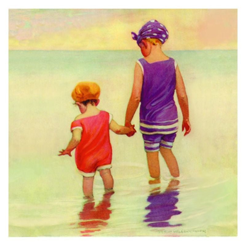 Jessie Willcox Smith Greeting Cards : Wading in the Water for open-ended play - Title: Default Title