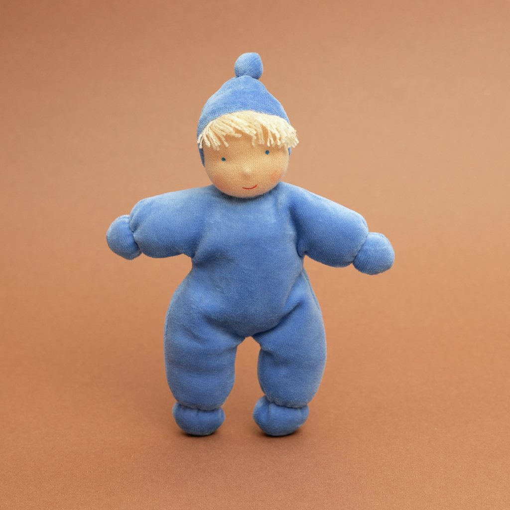 Kathe Kruse Waldorf Doll, LOLO Cloud Stuffed Animals- Blue Otter