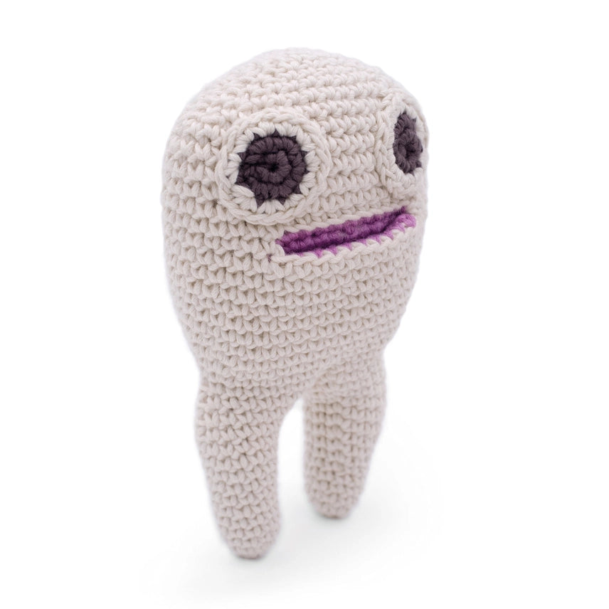 Myum Organic Cotton - Adam the Tooth Teether and Tooth Pouch
