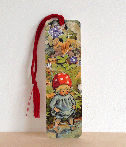 Bookmark featuring art from Elsa Beskow's Children of the Forest