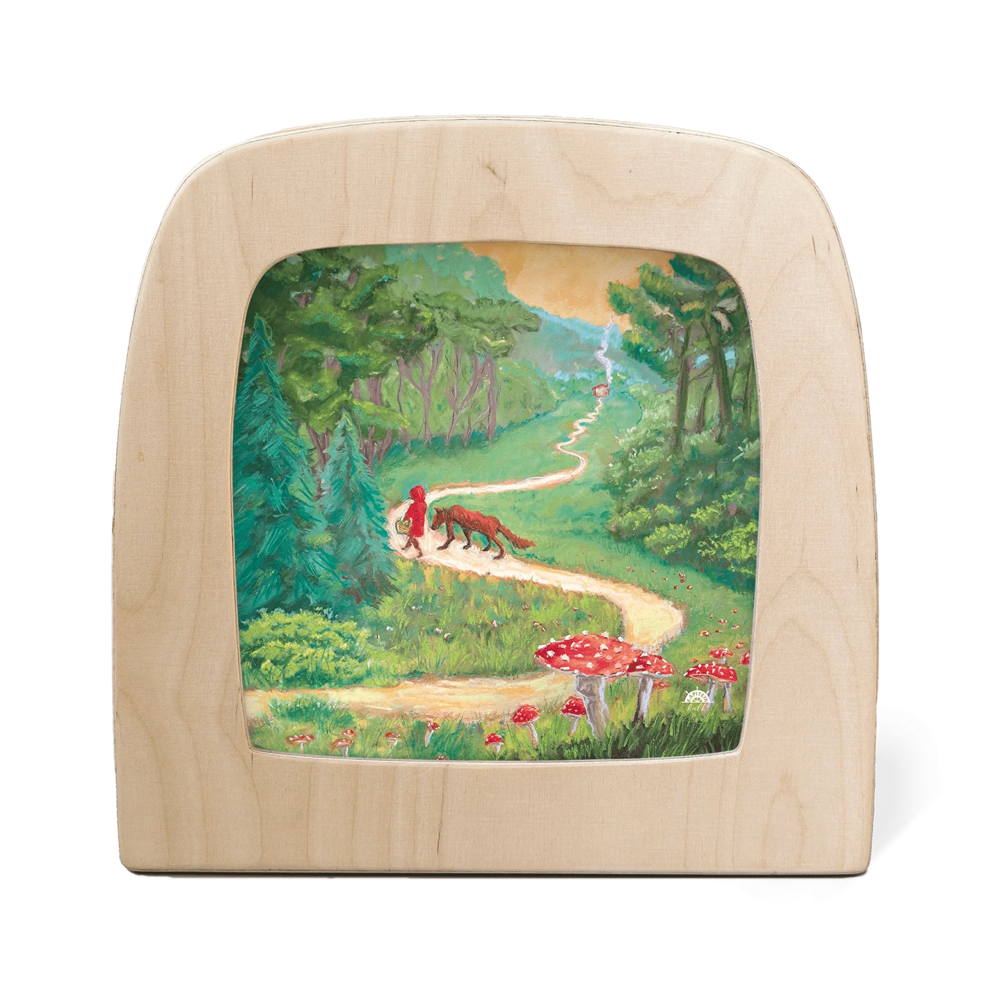 Toverlux lamp with red riding hood motif