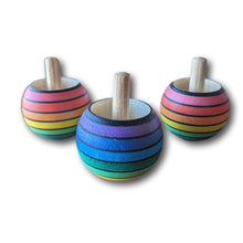 Mader Turn-Over Spinning Top - Rainbow - wood Toys & Games for open-ended play - Title: Default Title