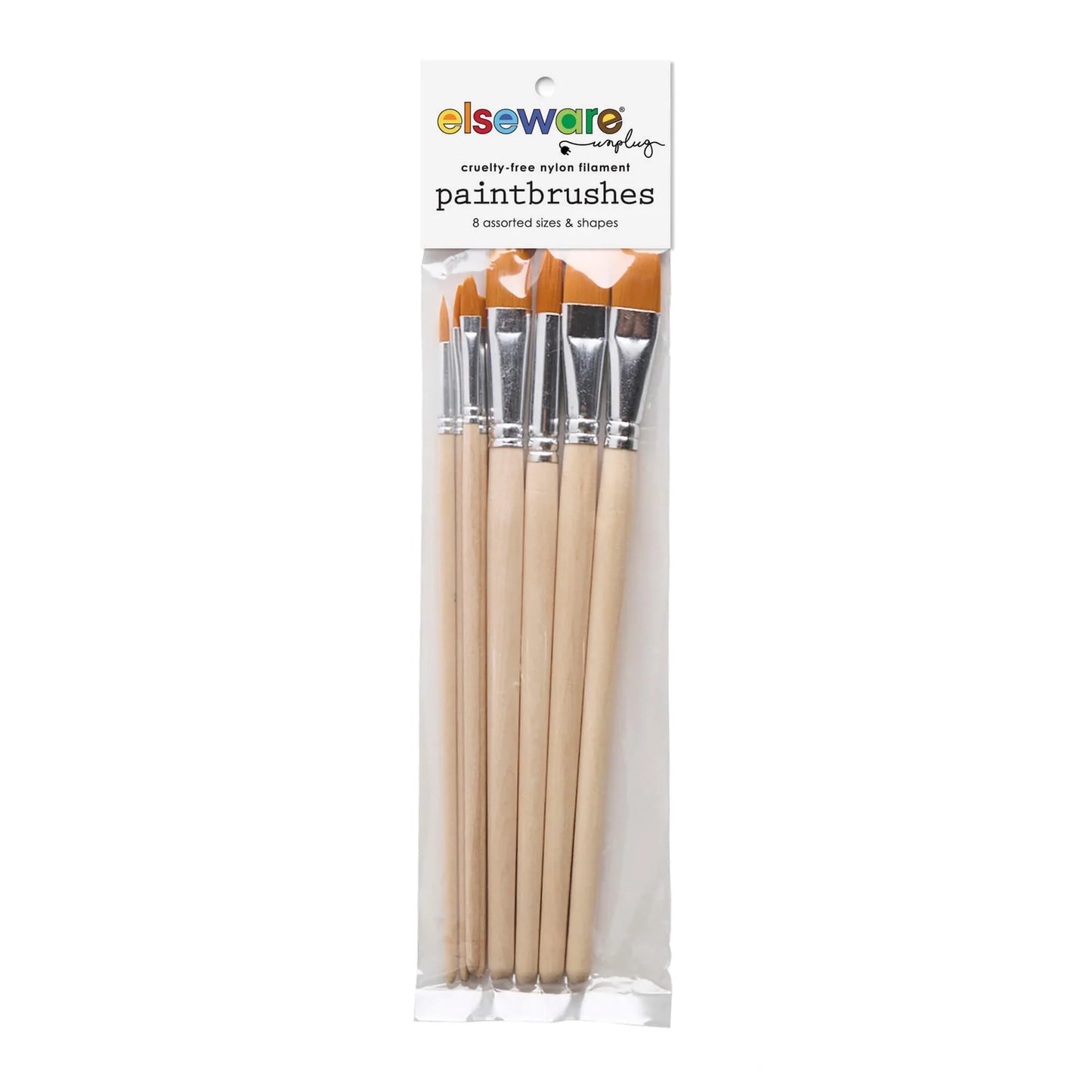 Pack of paintbrushes with Elseware branding on a white background