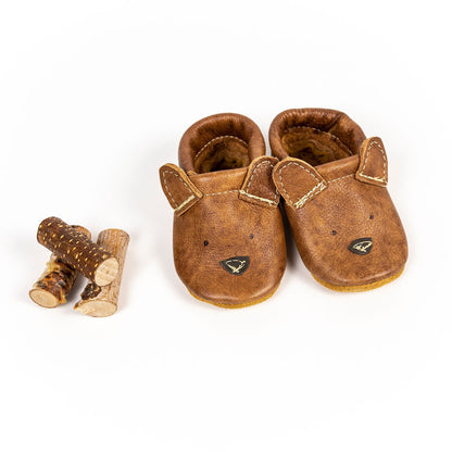 Russet Bear // Cute Critters Leather Shoes Baby and Toddler