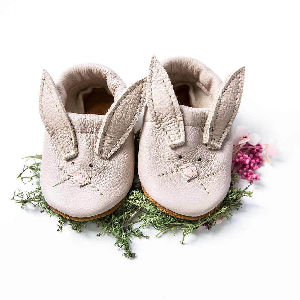 Oyster Bunnies // Cute Critters Leather Shoes Baby and Toddler Bunny