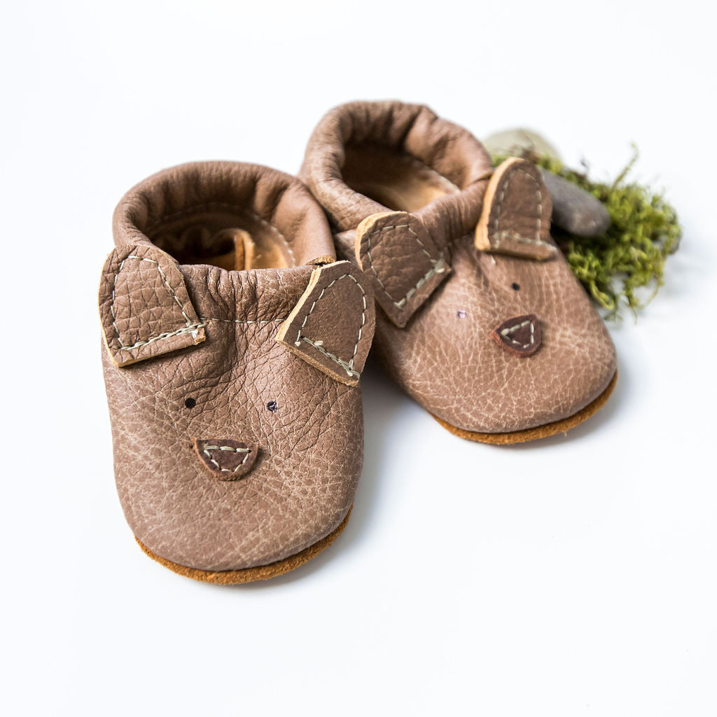 Chai Bear // Cute Critters Leather Shoes Baby and Toddler