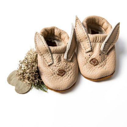 Flax Bunnies // Cute Critters Leather Shoes Baby and Toddler Bunny