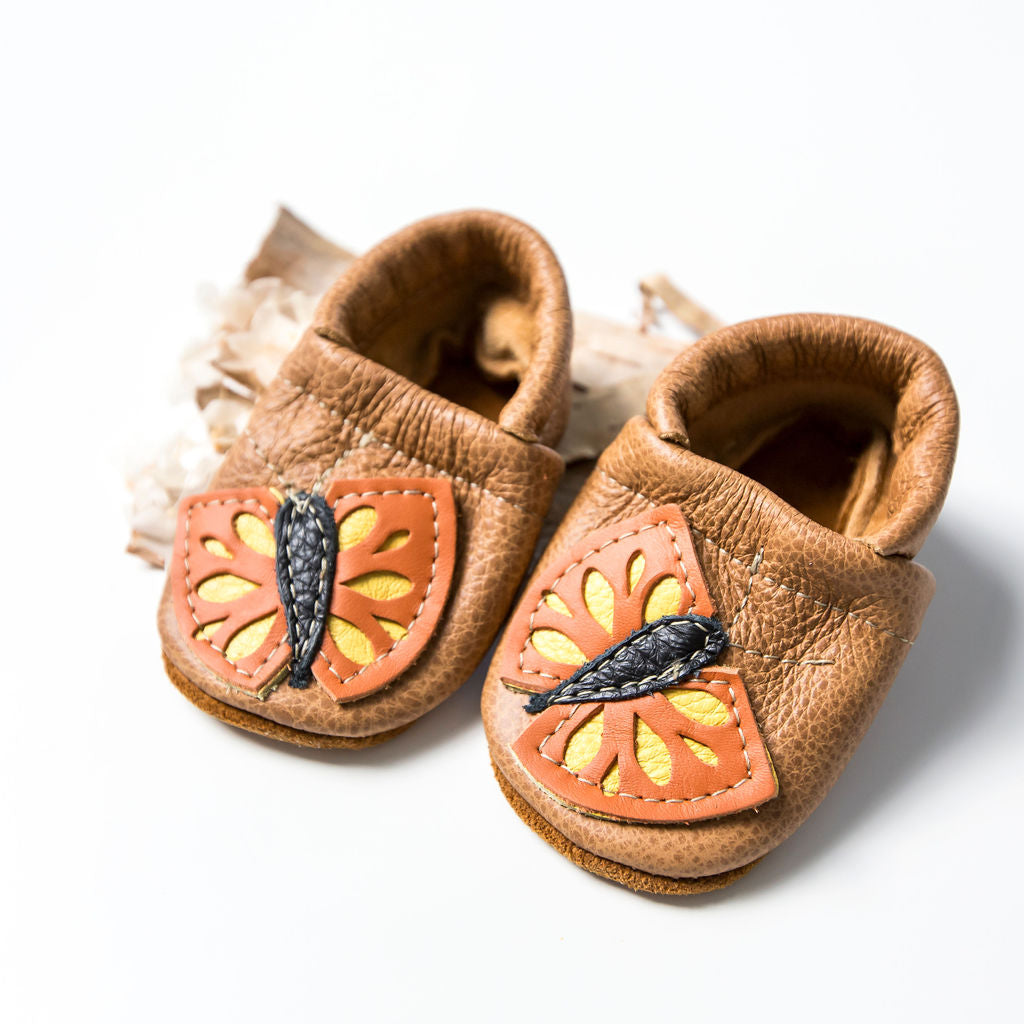 Sahara Butterflies // Cute Critters Leather Shoes Baby and Toddler