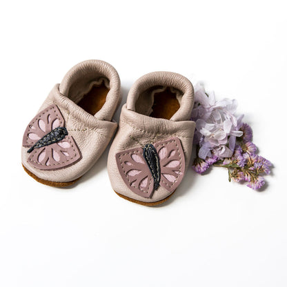 Oyster Butterflies // Cute Critters Leather Shoes Baby and Toddler