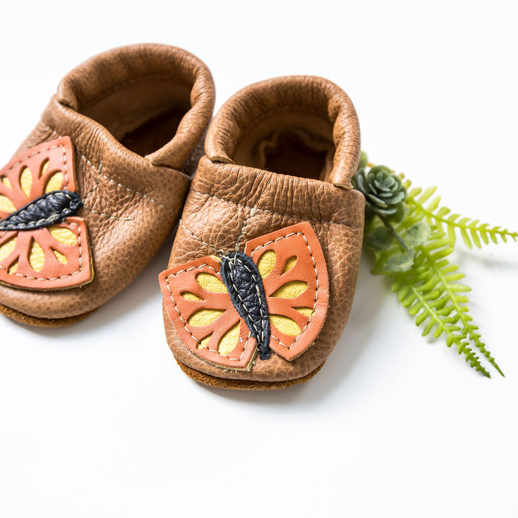 Sahara Butterflies // Cute Critters Leather Shoes Baby and Toddler
