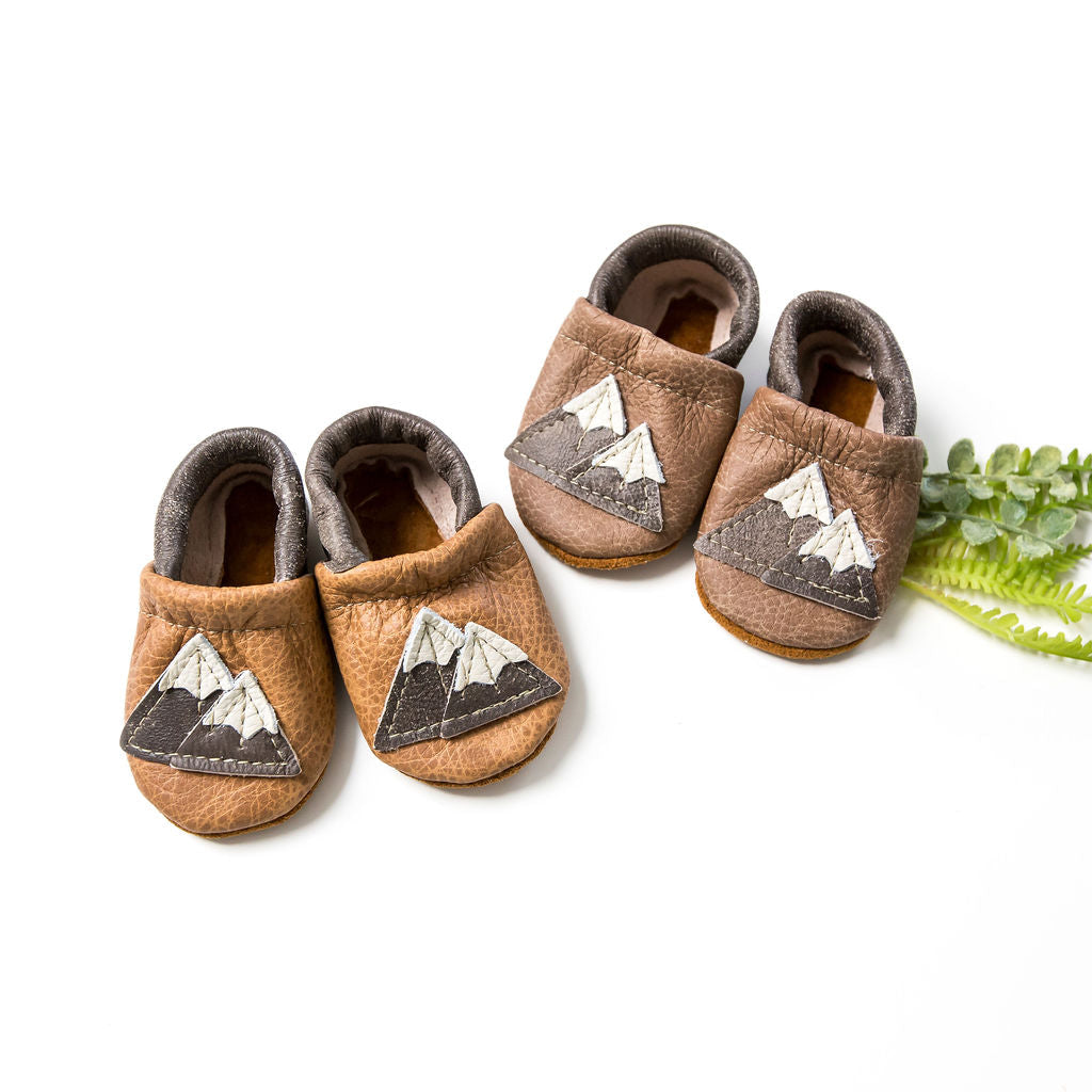 Sahara & Chai Mountains Leather Shoes with Designs