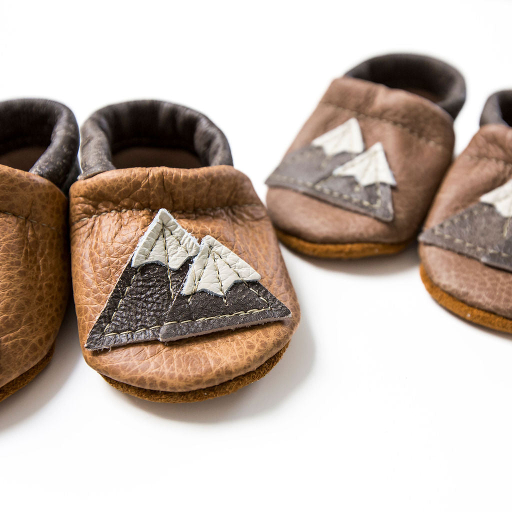 Sahara & Chai Mountains Leather Shoes with Designs