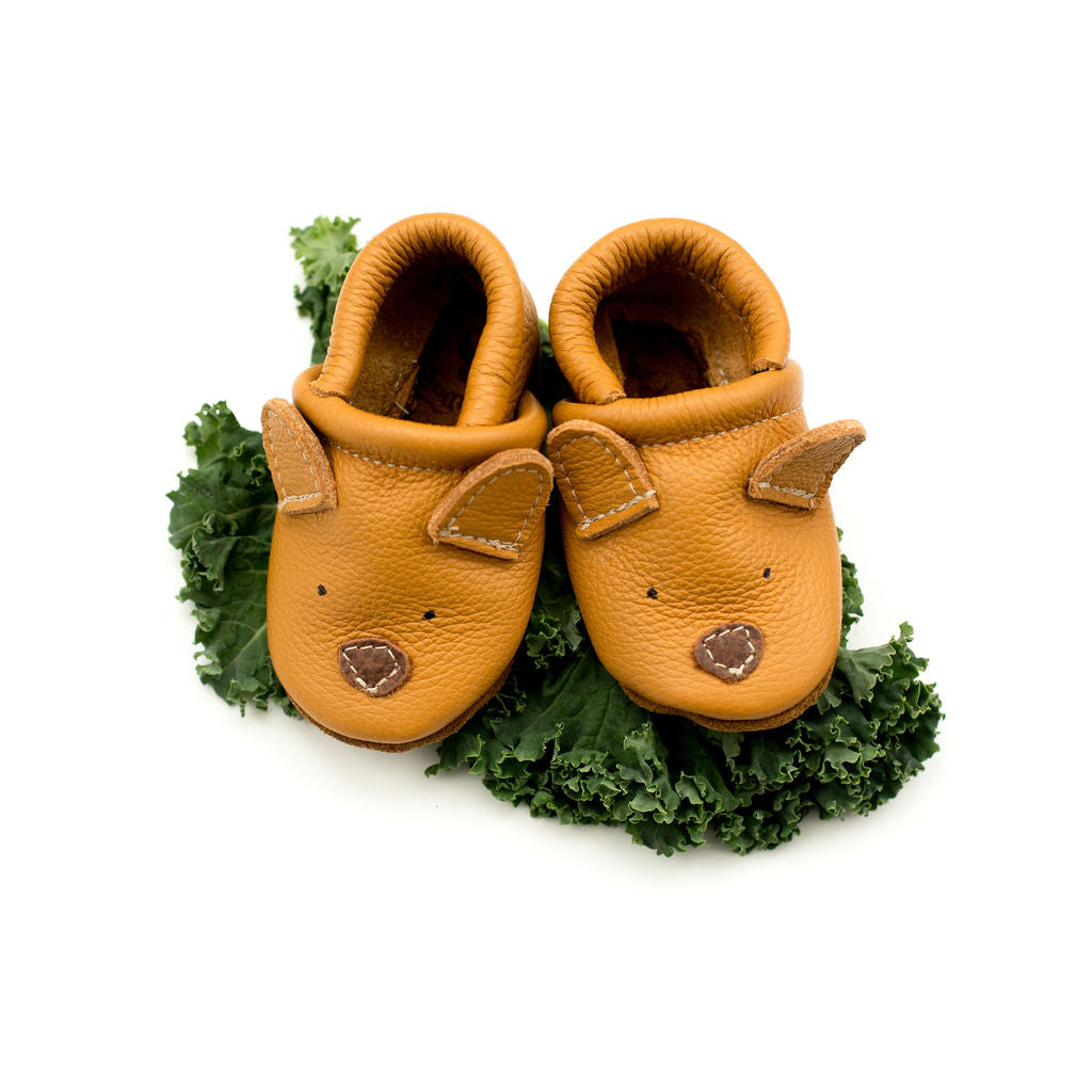 Honey Bear // Cute Critters Leather Shoes Baby and Toddler