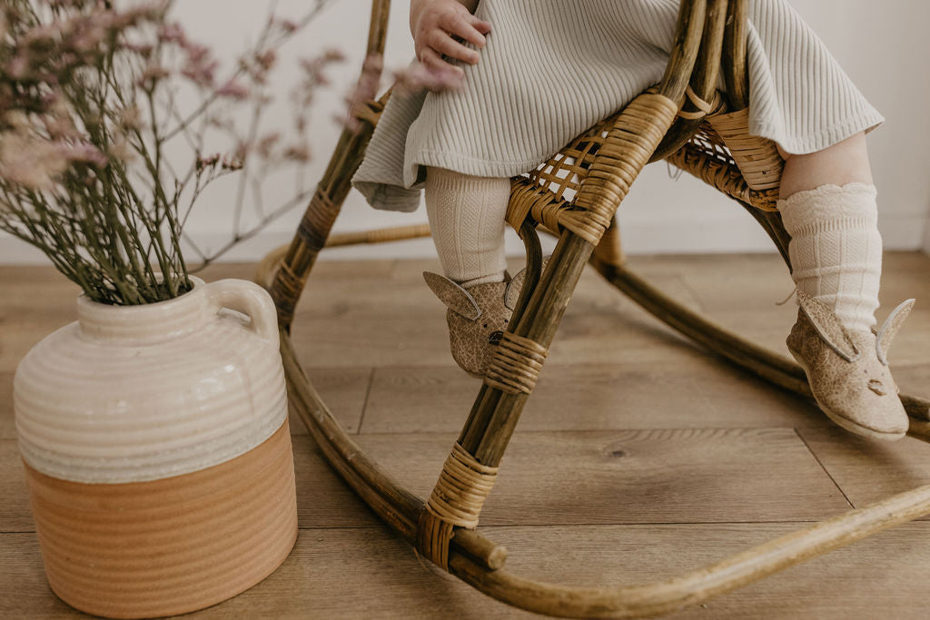 Flax Bunnies // Cute Critters Leather Shoes Baby and Toddler Bunny