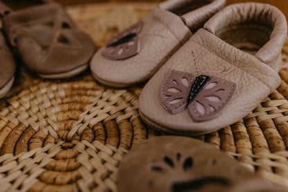 Oyster Butterflies // Cute Critters Leather Shoes Baby and Toddler