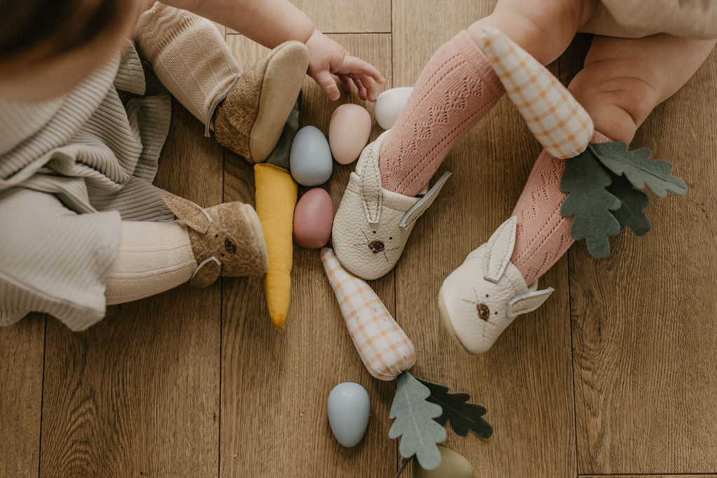 Oyster Bunnies // Cute Critters Leather Shoes Baby and Toddler Bunny