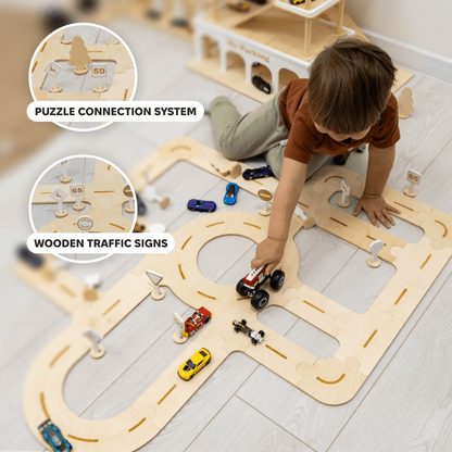 Wooden Car Track Toy