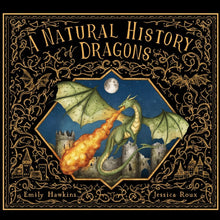 Book cover of 'A Natural History of Dragons' with a dragon illustration and decorative text.