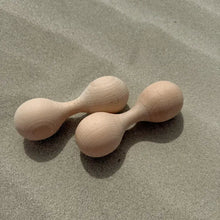 All Wooden Elements - Wooden Double Maracas (Unfinished) - wood, natural Percussion Instruments for open-ended play - Titl...