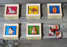 6 different puzzle images of domestic animals